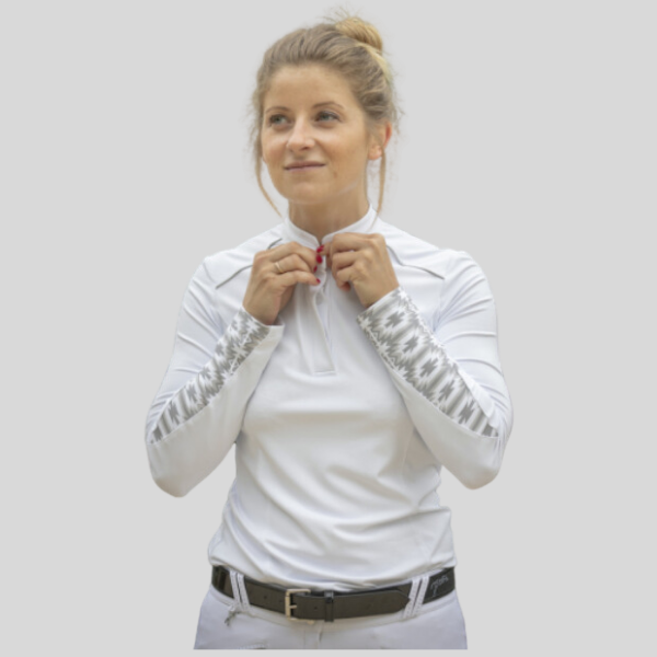 De Concours Femme Polo Equitation Femme Manches Longues Polo D