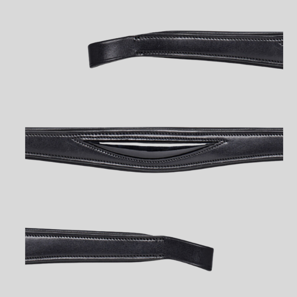 Frontal Plat Rembourré En Cuir Avec Détail En Cuir Verni B0420