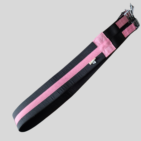 Sangle synthétique T de T noir rose