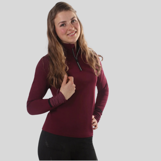 T-shirt d'équitation femme QHP Loua